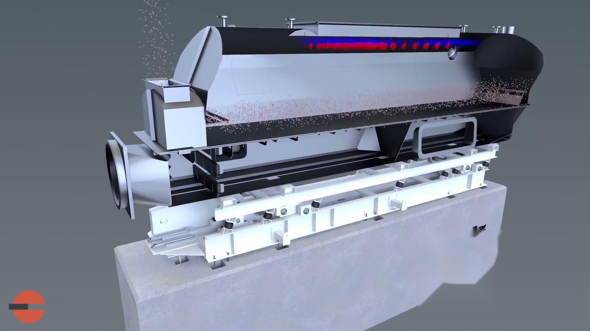 工業三維動畫樣片--流化床干燥機3D動畫